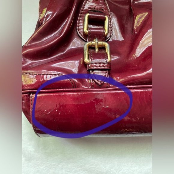 Vintage Michel Angelo red patent leather red purse - Picture 8 of 16